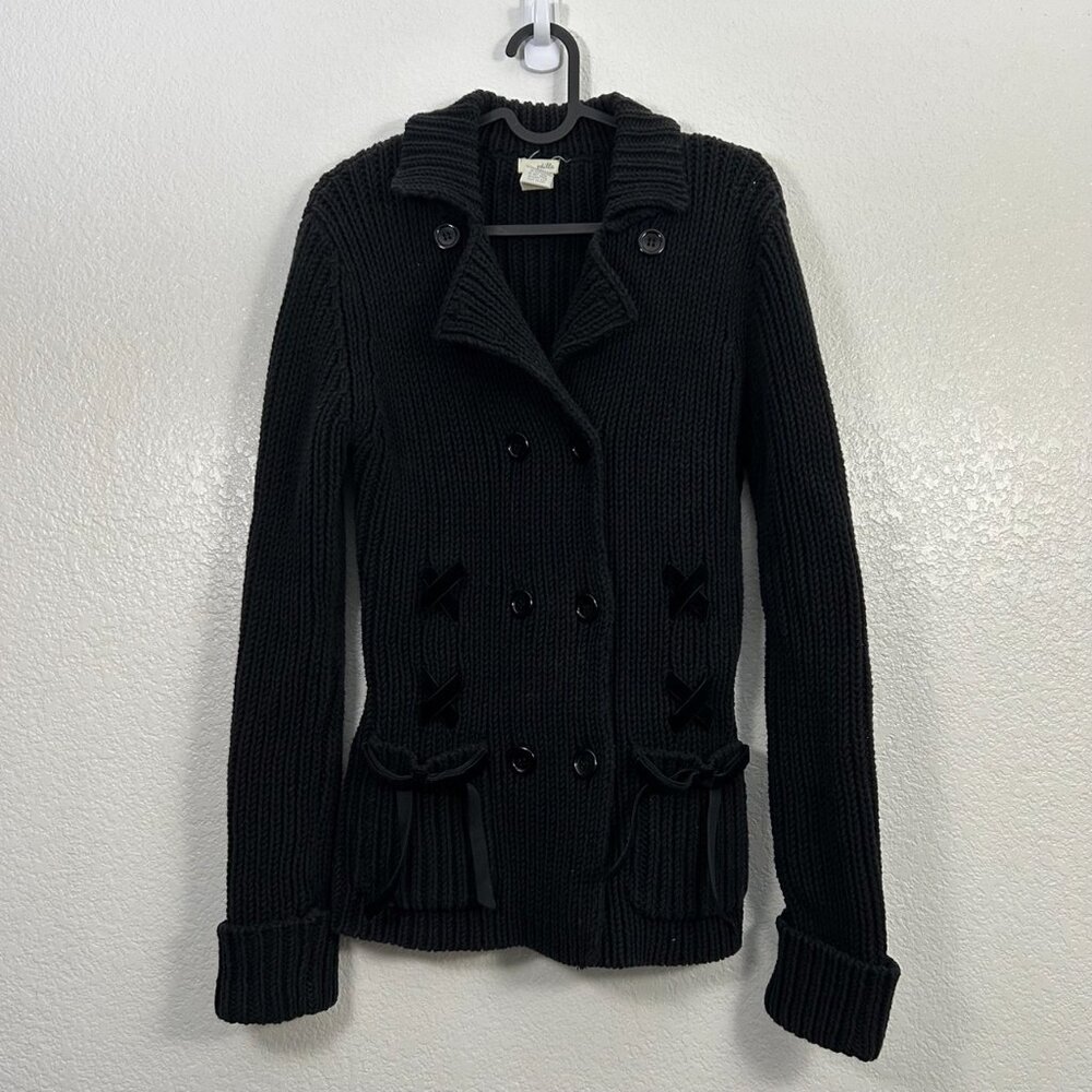VTG Odille Chunky Knit Double Breasted Cardigan Sweater Fairy Grunge Whimsigoth